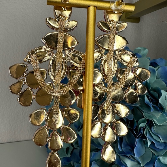 Fabulous Hot Pink Barbie Crystal Drop Earrings - Picture 6 of 7